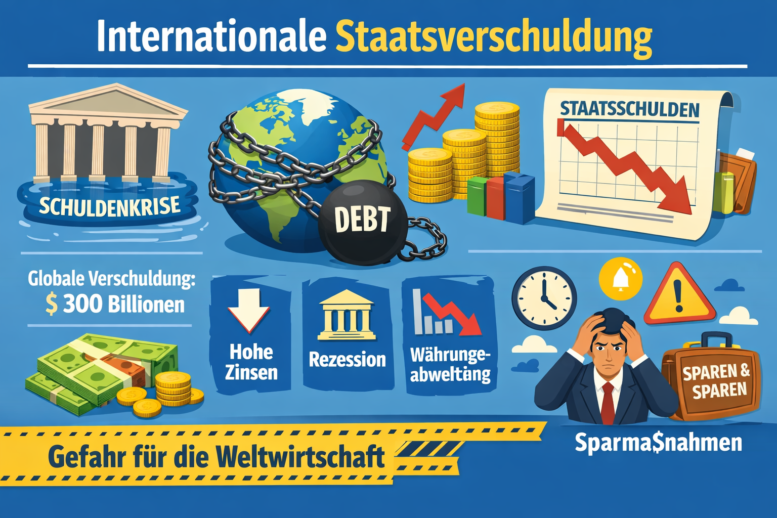 Staatsverschuldung-Schutz vor finanziellen Folgen